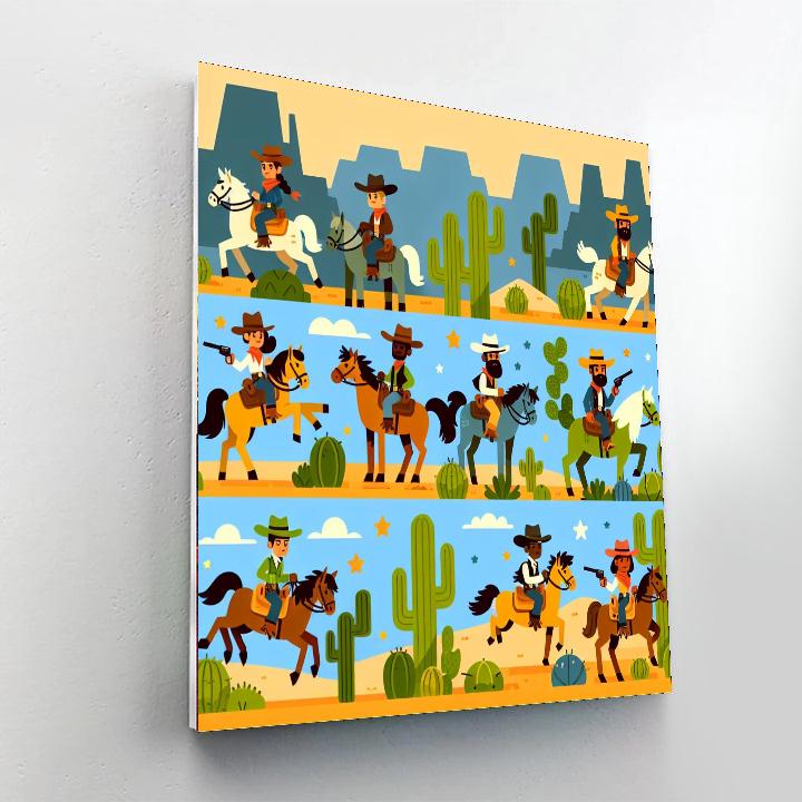 Amazing Wild West Adventure Painting By Numbers Kit