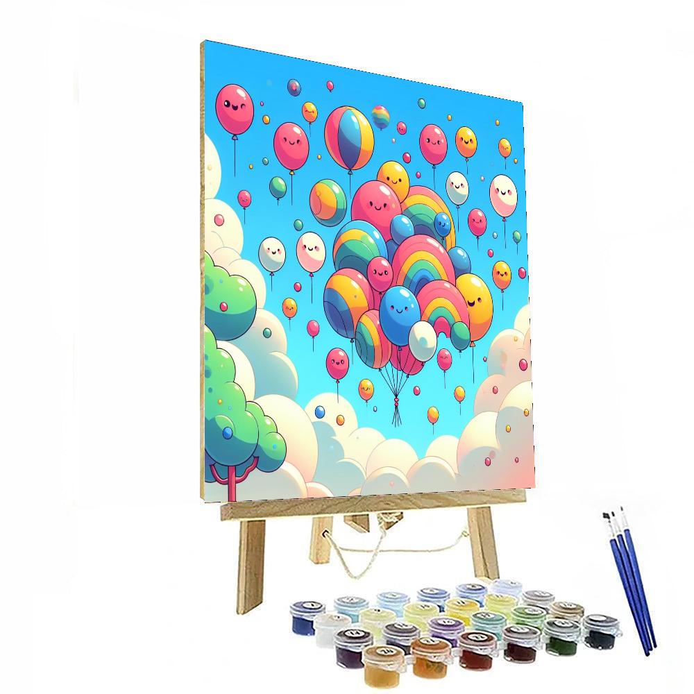 Cheery Balloon Festival Numbered Painting Kits