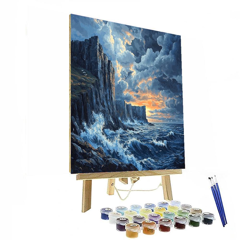 J.M.W. Turner Inspired Breezy Coastal Cliffs  Paint By Numbers