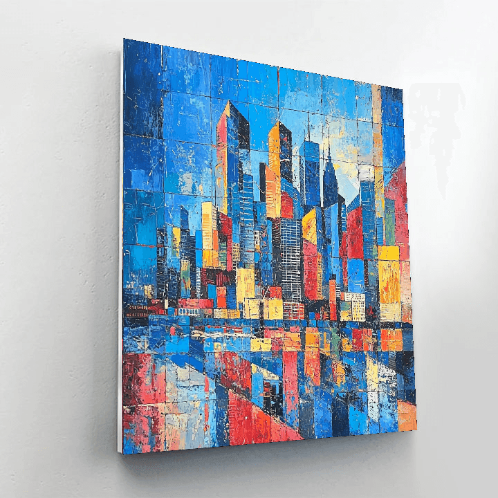 Pablo Picasso Inspired Cubist Skyline  Paint By Numbers