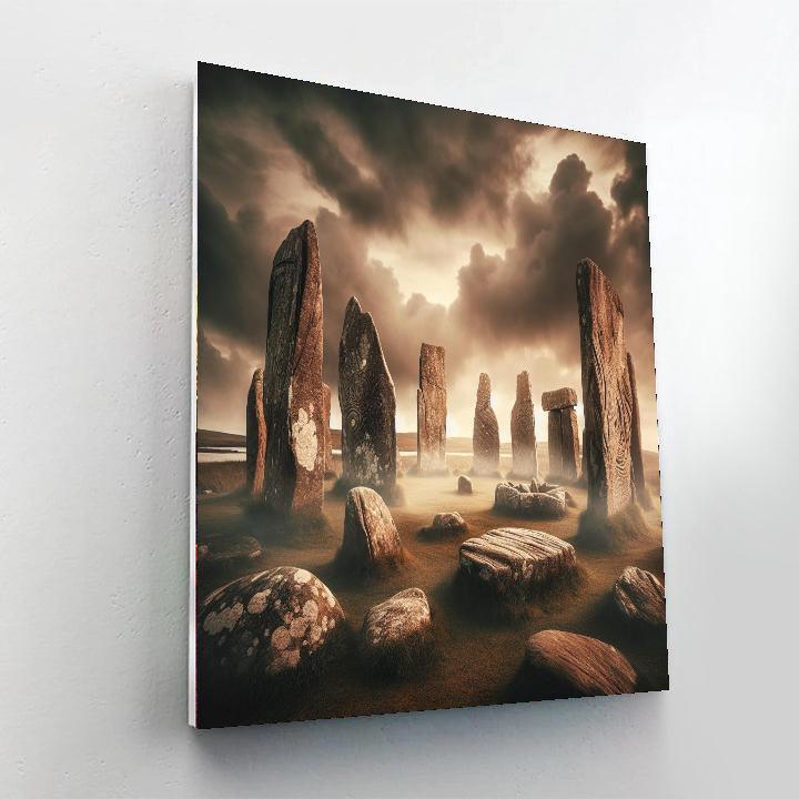 Mystical Celtic Stone Circle Numbered Painting Kits