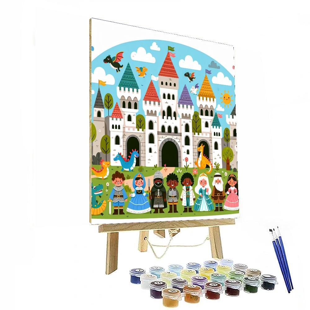 Playful Castle Adventure Paint By Numbers Art