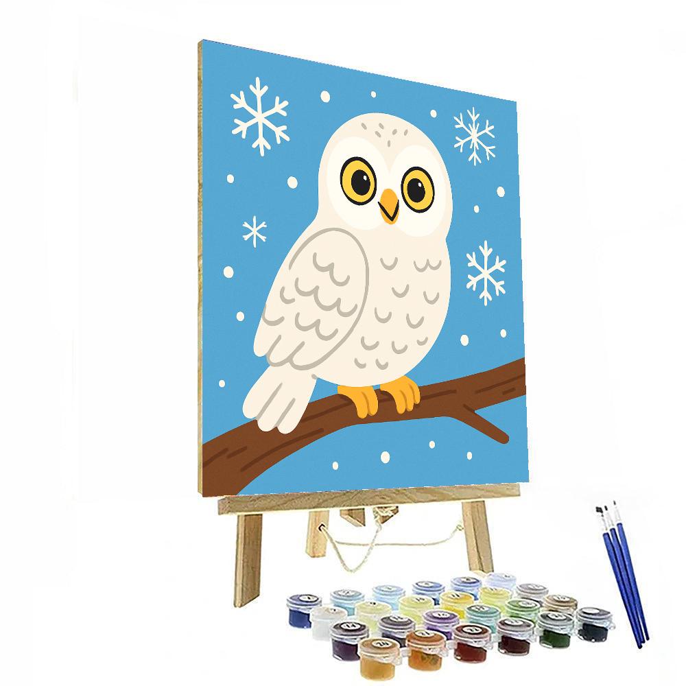Magical Snowy Owl DIY Paint By Numbers