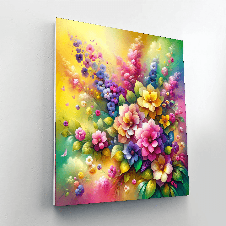 Radiant Flower Burst DIY Paint By Numbers