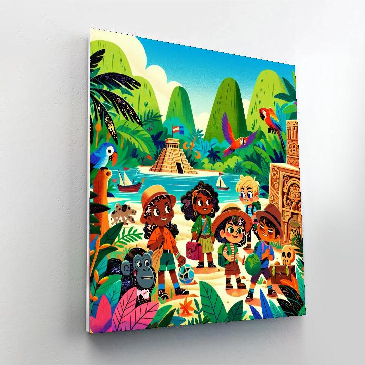 Mystery Island Treasure Hunt Paint By Numbers Art