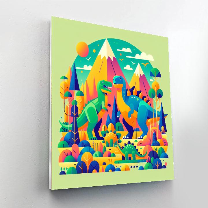 Adventurous Dino Trail Number Painting