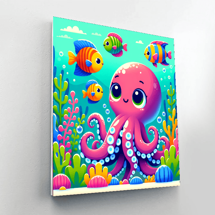 Curious Underwater Friends DIY Paint By Numbers