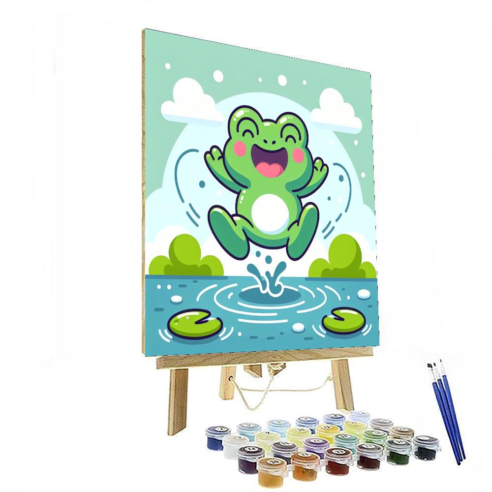Charming Frog's Leap Number Painting