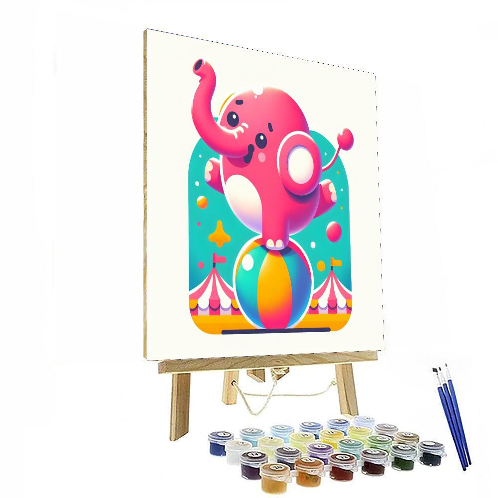 Circus Elephant Balancing Act Numbered Painting Kits