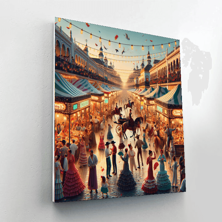 Sevilla Fair - Seville, Spain Number Painting