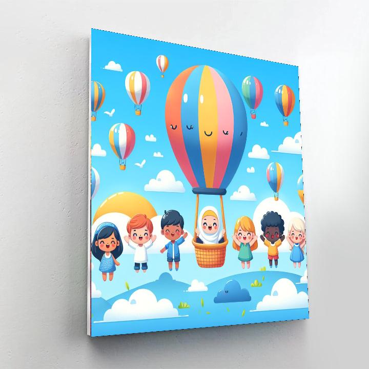 Epic Adventure In The Sky Number Painting