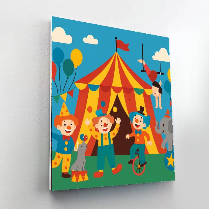 Charming Circus Troupe Paint By Color