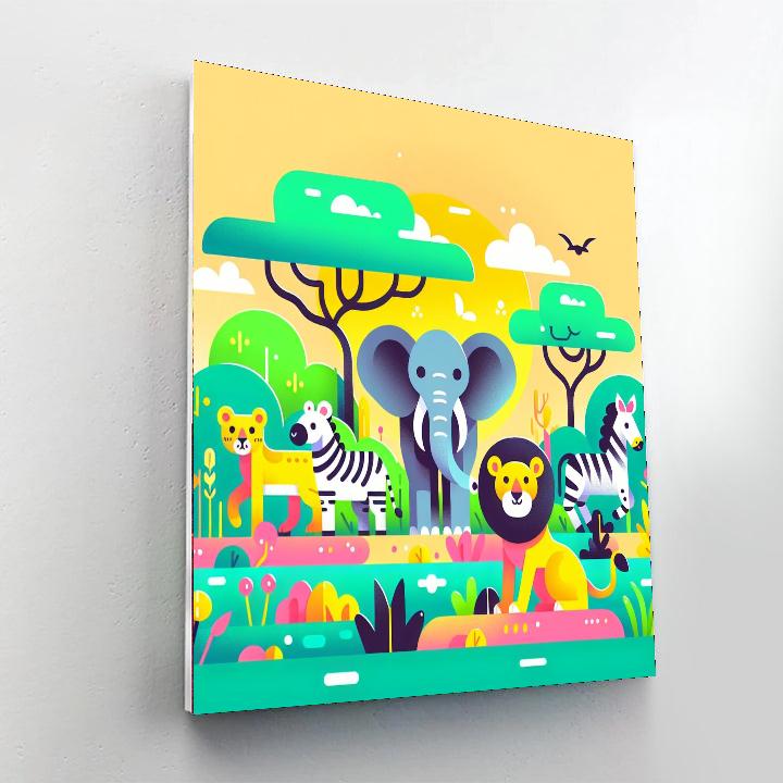 Safari Animal Discovery Paint By Numbers