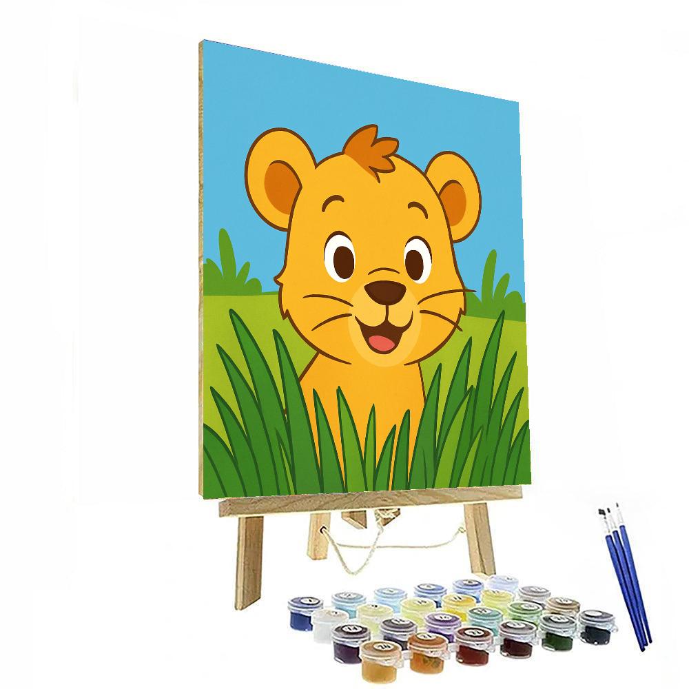 Curious Lion Cub Painting By Numbers Kit