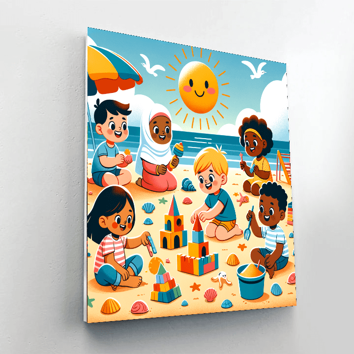 Sundrenched Beach Day DIY Paint By Numbers