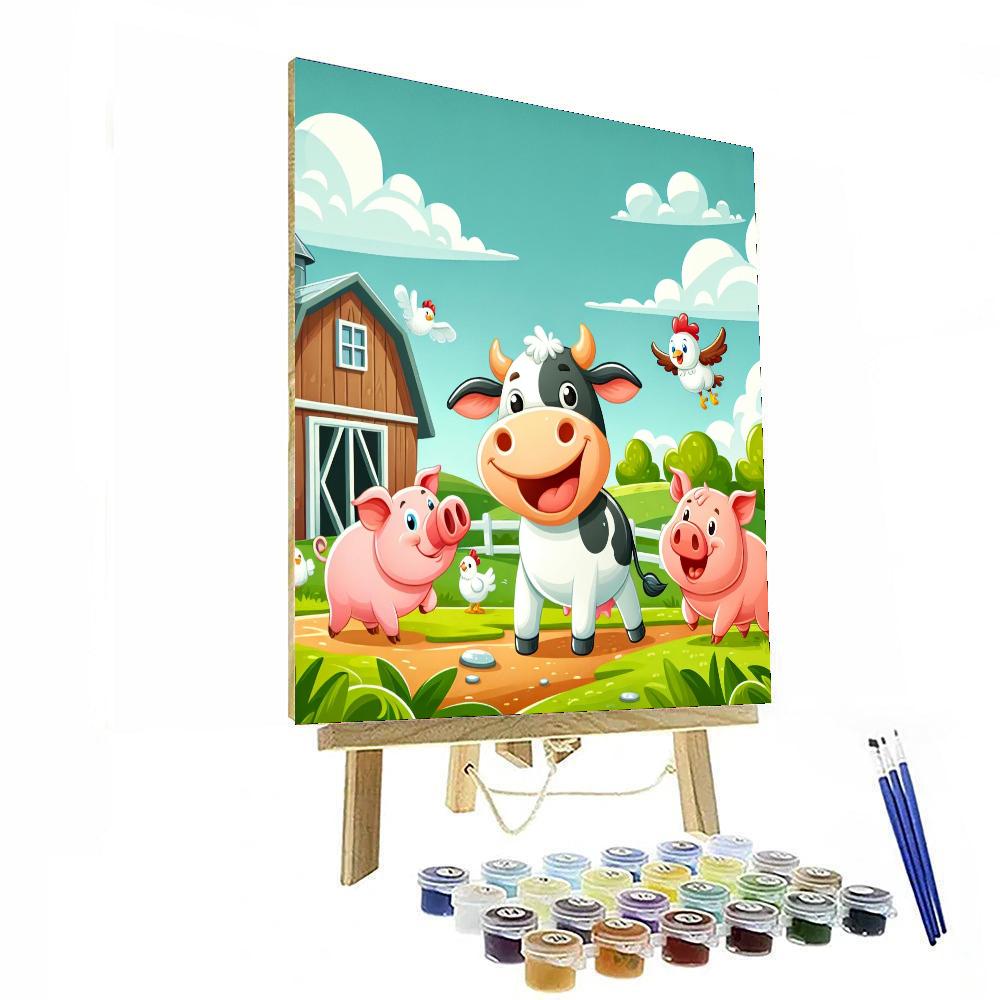 Cute Animal Farm Paint By Numbers