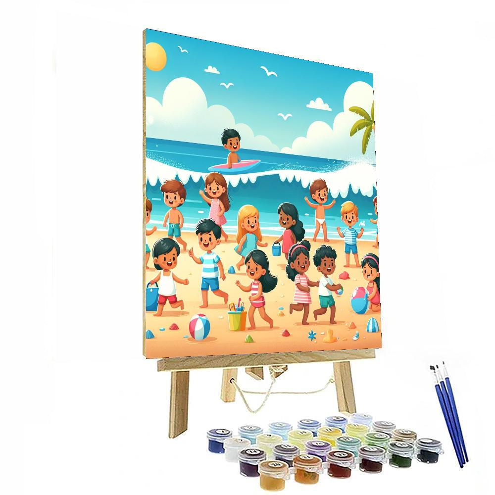 Seaside Vacation Scene Paint By Numbers Art