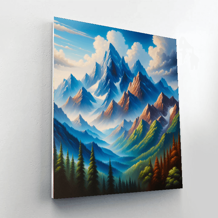 Inspiring Mountain Peaks Painting Number Kit