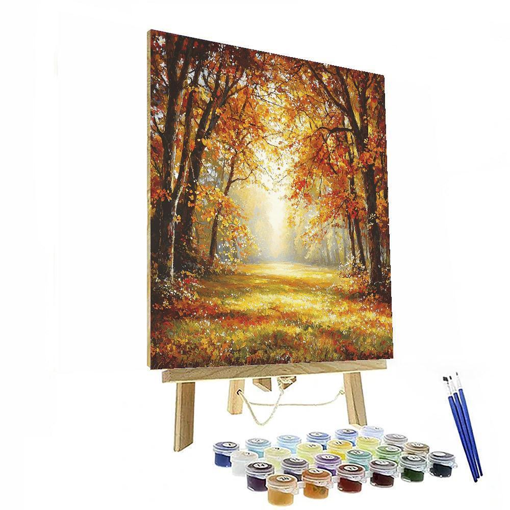 John Constable Inspired Golden Autumn Glade  Painting By Numbers Kit