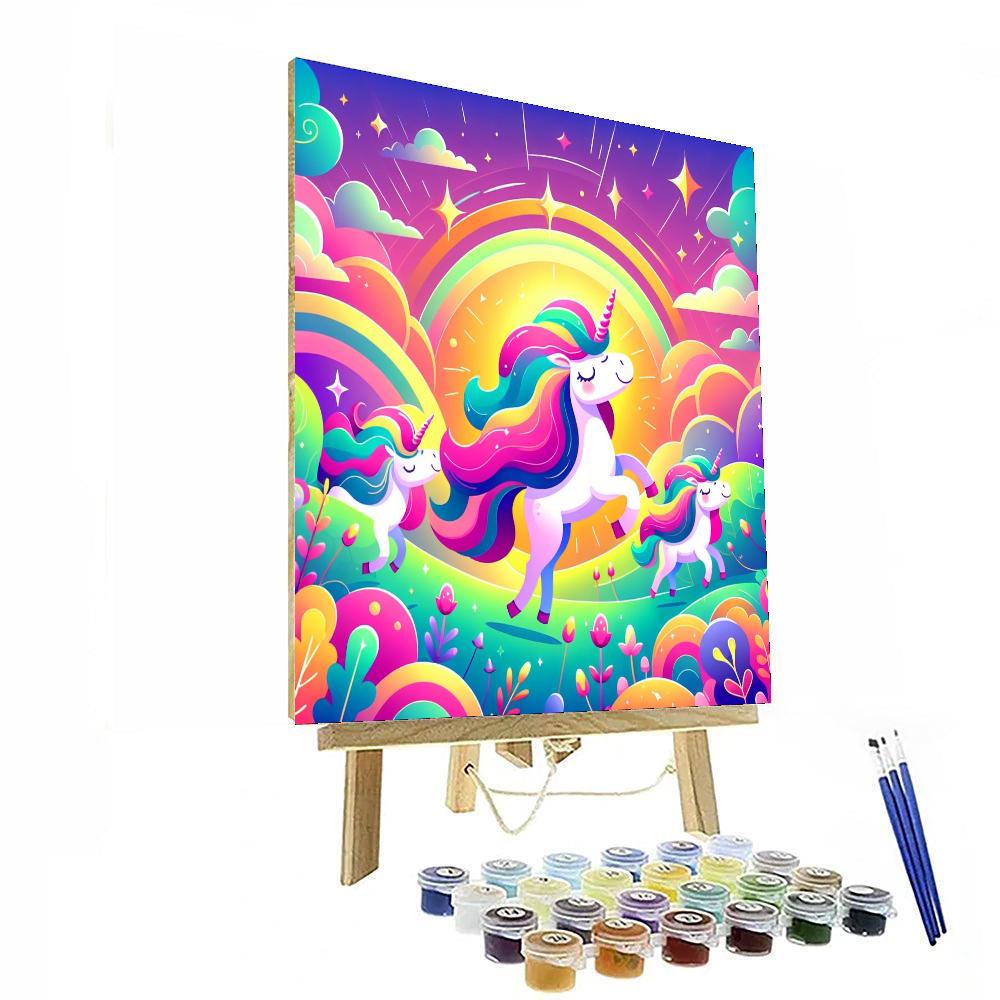 Majestic Unicorn Valley Paint By Numbers Art