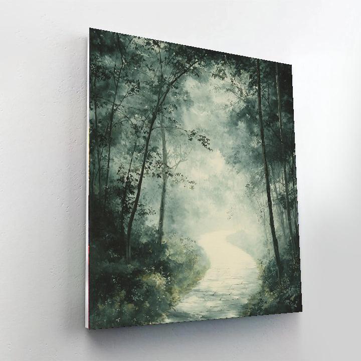Zhao Mengfu Inspired Pathway Through The Mist  Numbered Painting Kits