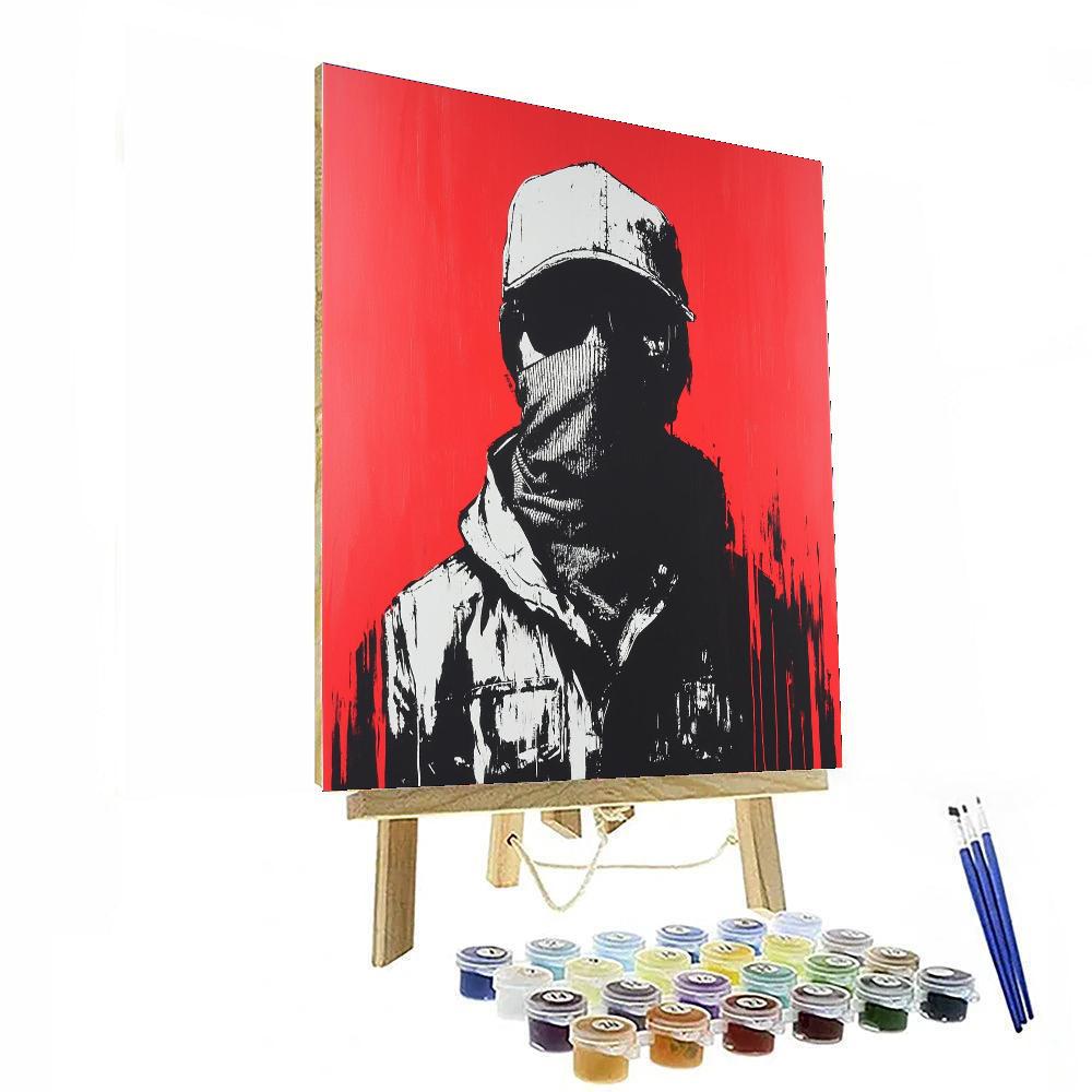 Banksy Inspired Whispers Of Revolution  DIY Paint By Numbers