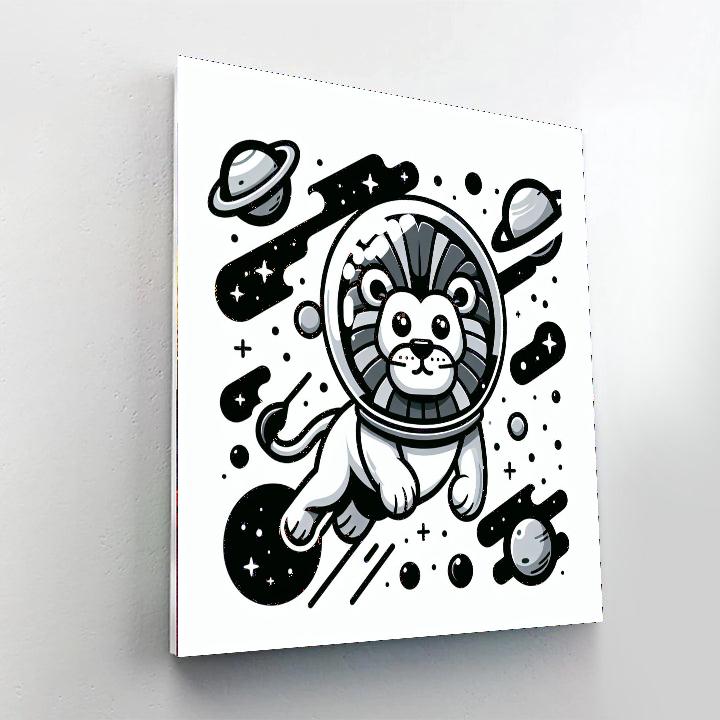 Wondrous Space Lion Voyage Paint By Color
