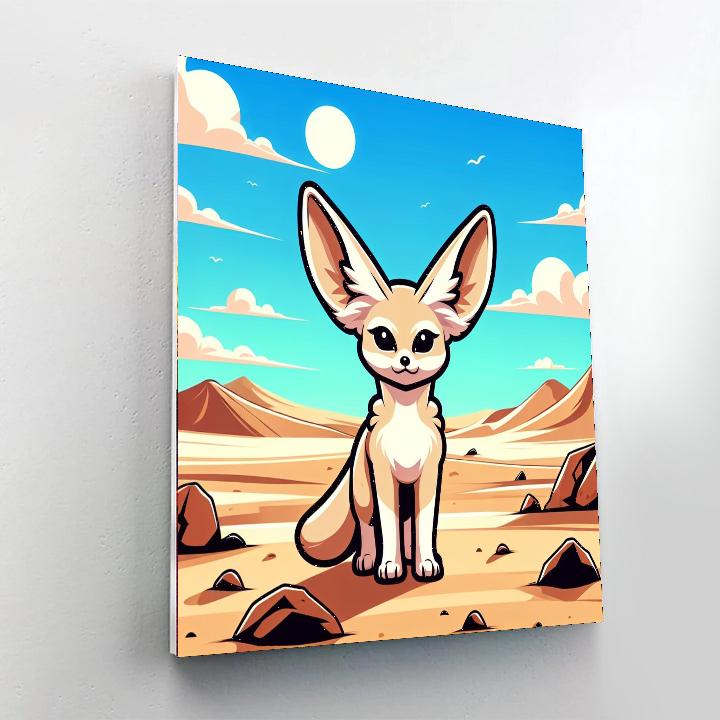 Fanciful Fennec Fox Paint By Numbers Art