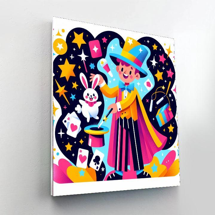 Witty Magician Painting By Numbers Kit
