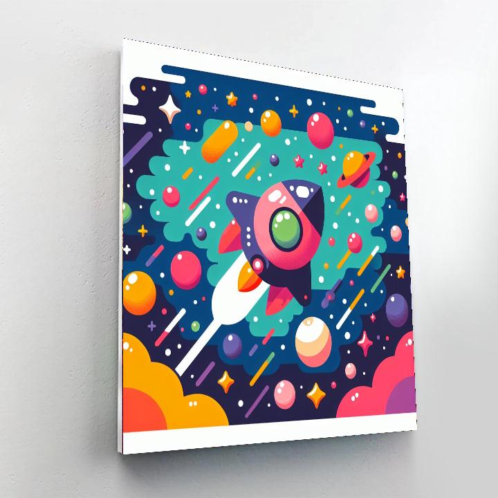 Bright Space Adventure Paint By Number