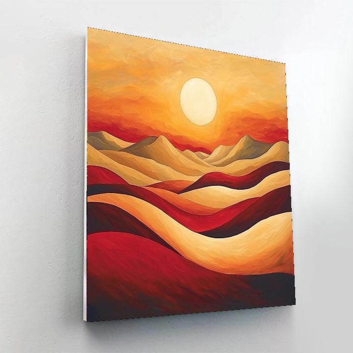 Georgia O'Keeffe Inspired Desert Symphony  Number Painting