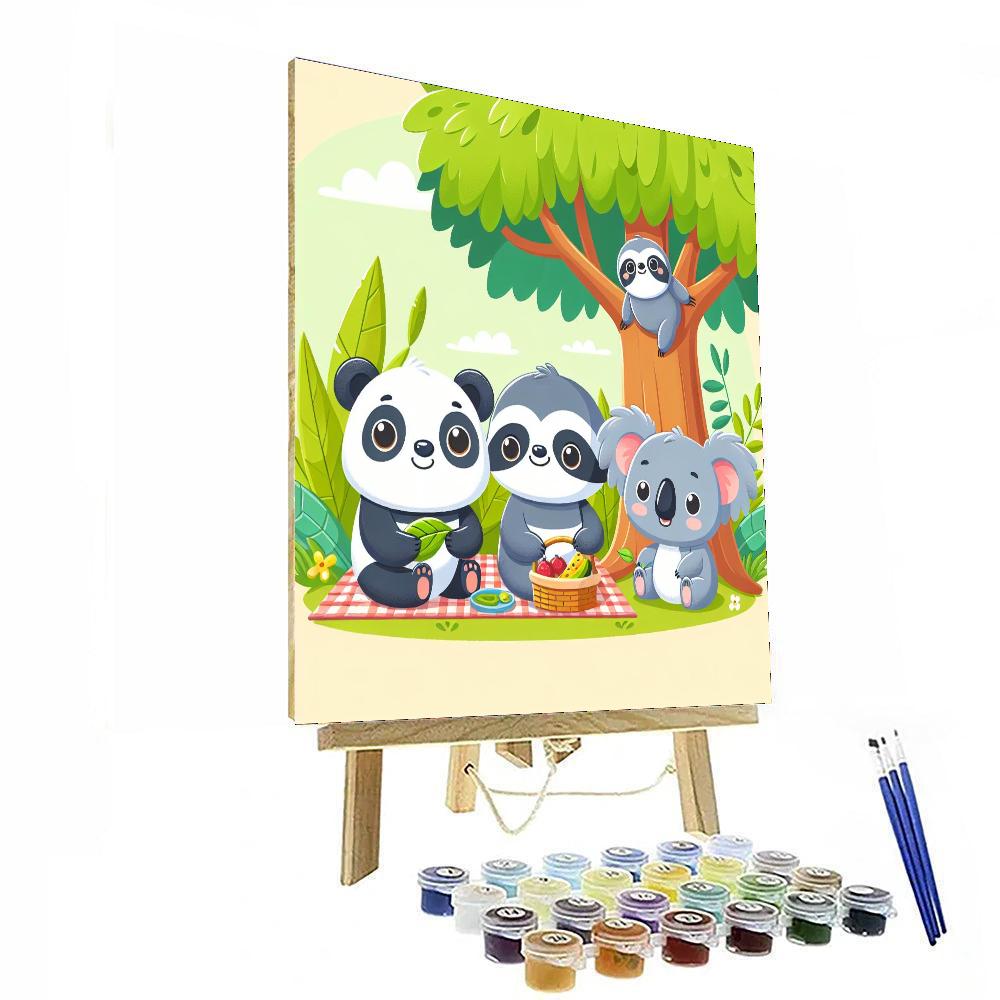 Cuddly Creature Friends DIY Paint By Numbers