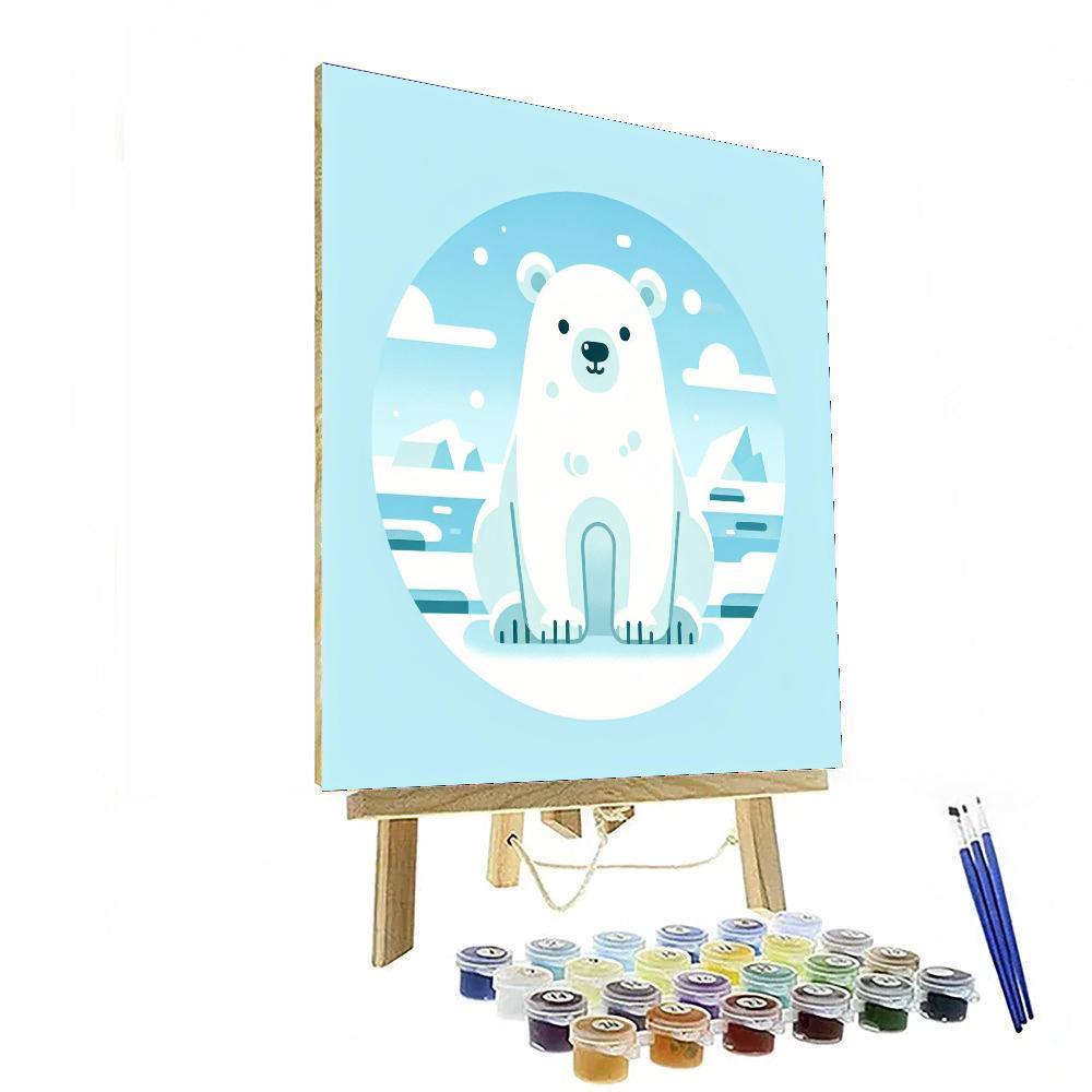 Friendly Polar Bear Numbered Painting Kits