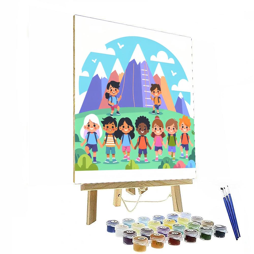 Majestic Mountain Trek Paint By Numbers Art