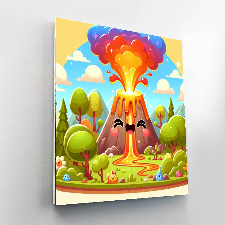 Exciting Volcano Painting By Numbers Kit