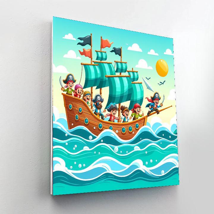 Adventures On The Pirate Ship Paint By Numbers