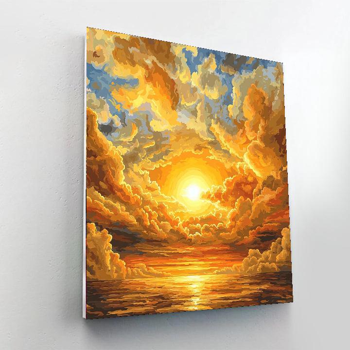 Leonardo Da Vinci Inspired Luminous Horizon  Paint By Numbers