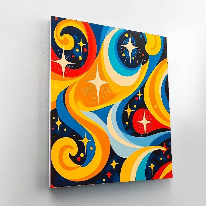 Joan Miró Inspired Cosmic Reverie  Numbered Painting Kits