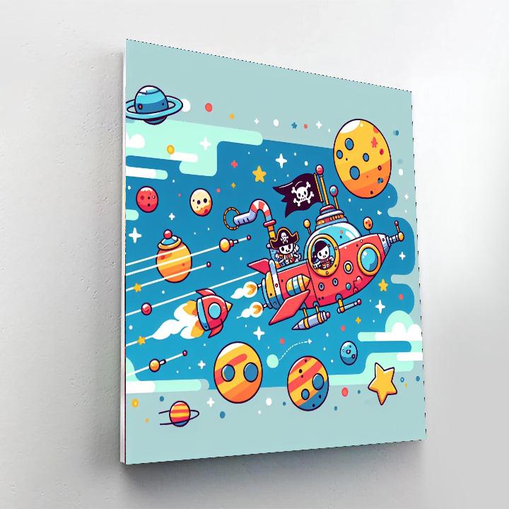 Space Pirates Galaxy DIY Paint By Numbers