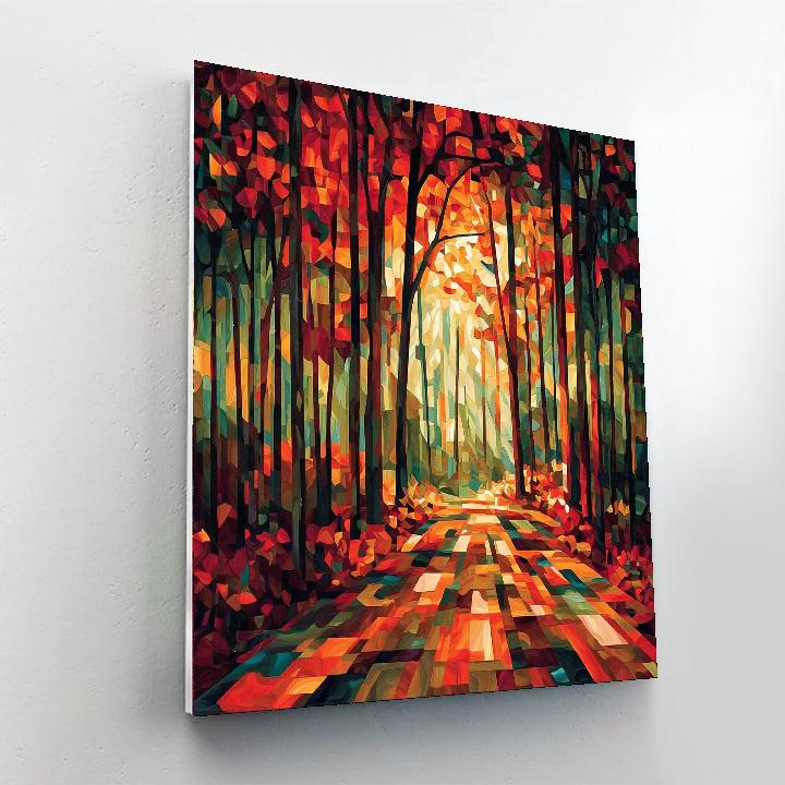 Paul Cézanne Inspired Geometric Grove  Paint By Numbers Art