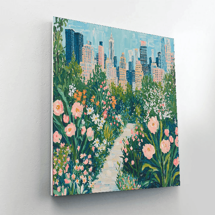 Claude Monet Inspired Monet's Urban Bloom  Paint By Numbers Kits