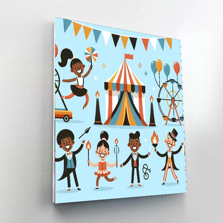 Cheerful Carnival Delights Paint By Numbers Art