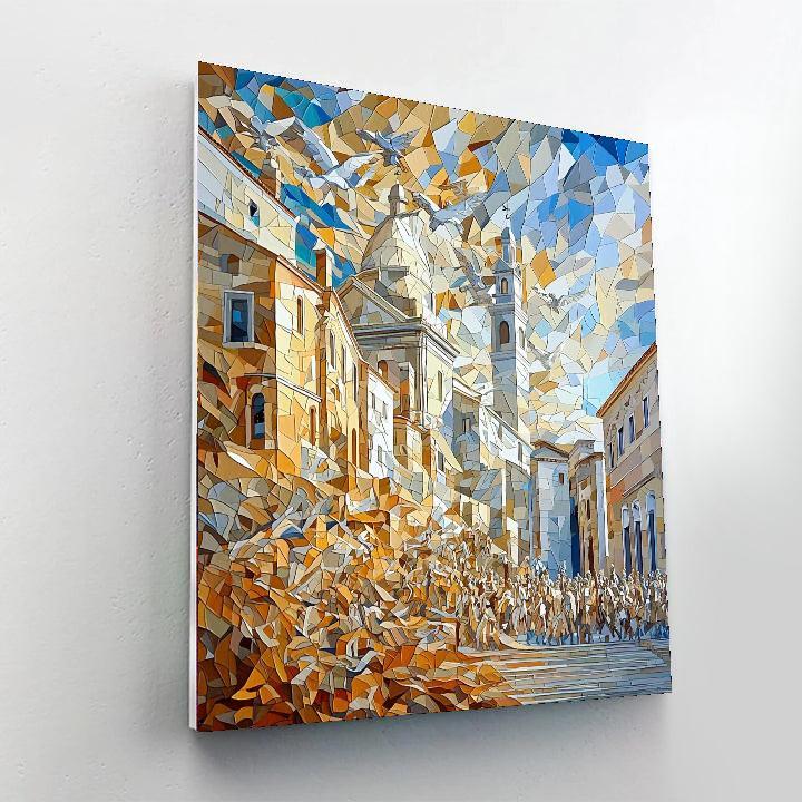 Michelangelo Inspired Michelangelo's Urban Elegance  DIY Paint By Numbers