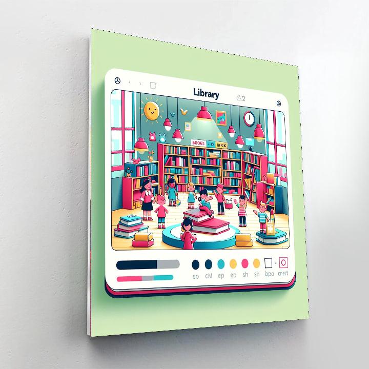 Lively Library Adventure Paint By Numbers Art