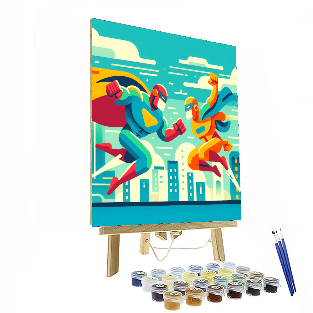Superhero Showdown Painting By Numbers Kit
