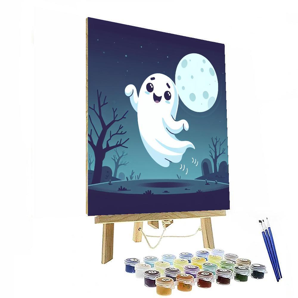 Giggles The Ghost's Spooky Shenanigans Painting Number Kit