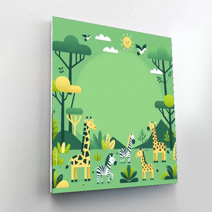 Sunny Jungle Safari Paint By Numbers Kits