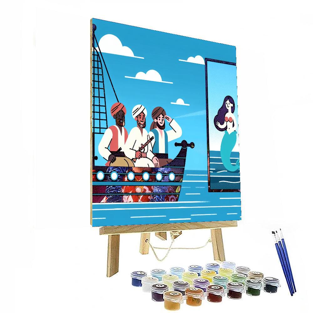 Pirates And Mermaids Treasure Hunt Paint By Number
