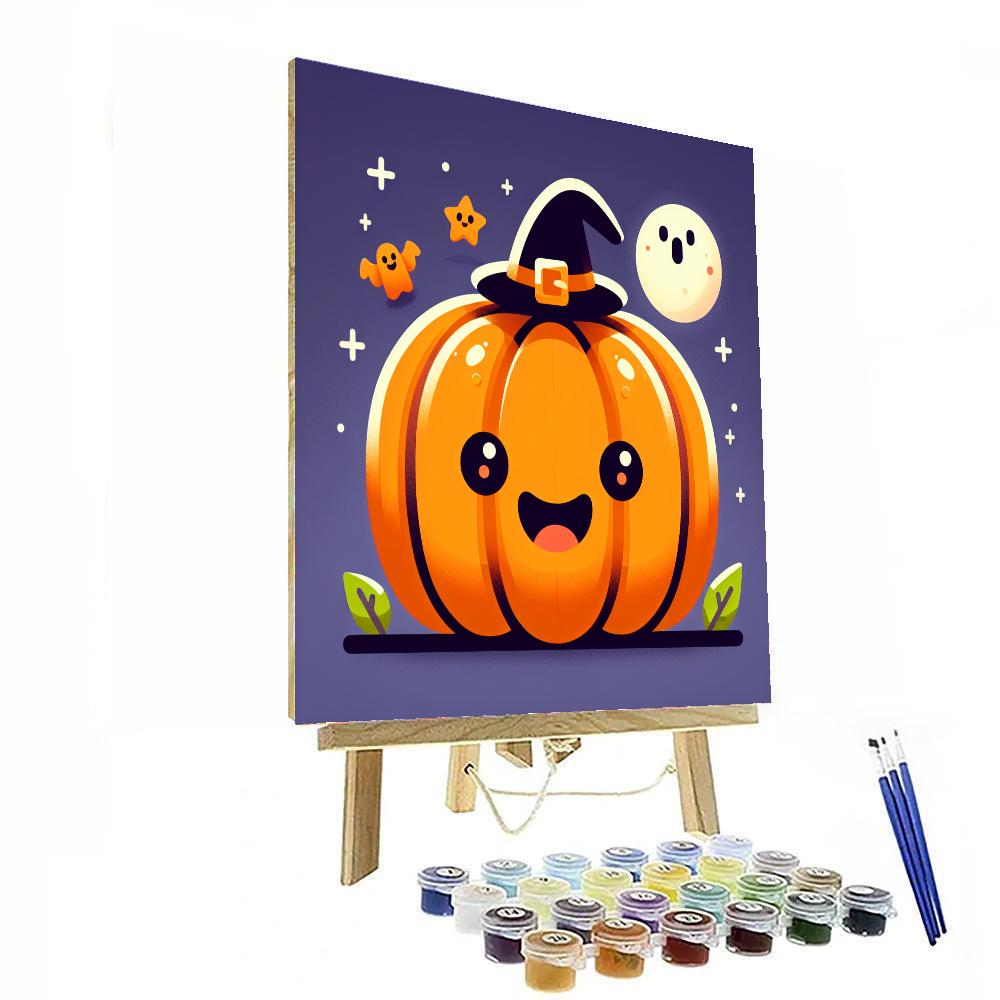 Spooky Halloween Pumpkin Number Painting