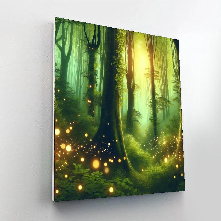 Enchanting Forest Lights Paint By Numbers